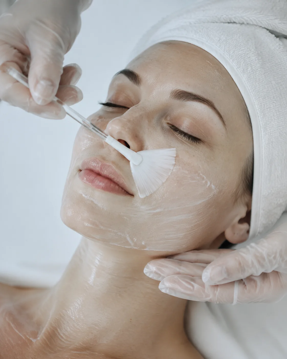 Editorial illustration of a facial cleansing ritual